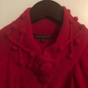 Classic red, wool cape!